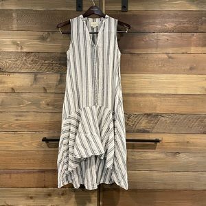 Anthropologie Maeve Hi-Low linen dress